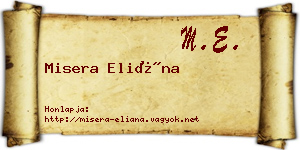 Misera Eliána névjegykártya